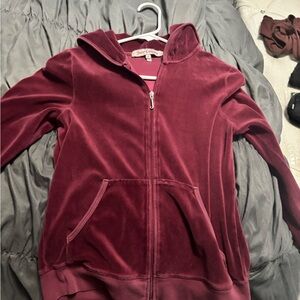 Juicy Couture Burgundy Velour Jacket